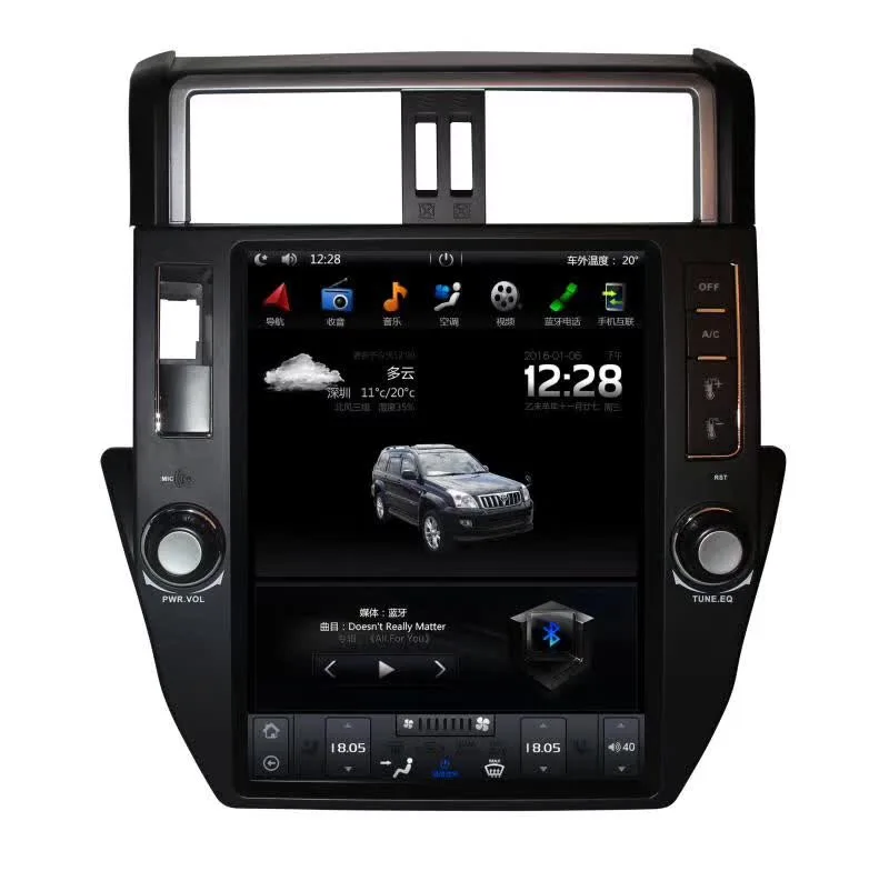 Чистый Android Tesla стиль автомобиля нет dvd-плеер gps навигация для TOYOTA Land Cruiser Prado 150 2010-2013 головное устройство мультимедиа ISP