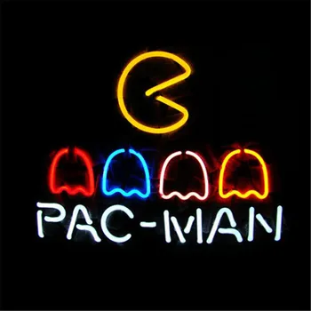 

17*14" PAC MAN NEON SIGN Signboard REAL GLASS BEER BAR PUB Billiards display Restaurant Shop christmas Light Signs