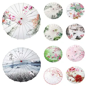 

Chinese Oil Paper Umbrella Landscape Painting Parasol For Classical Cheongsam Performing Umbrella Photo Props Decorative