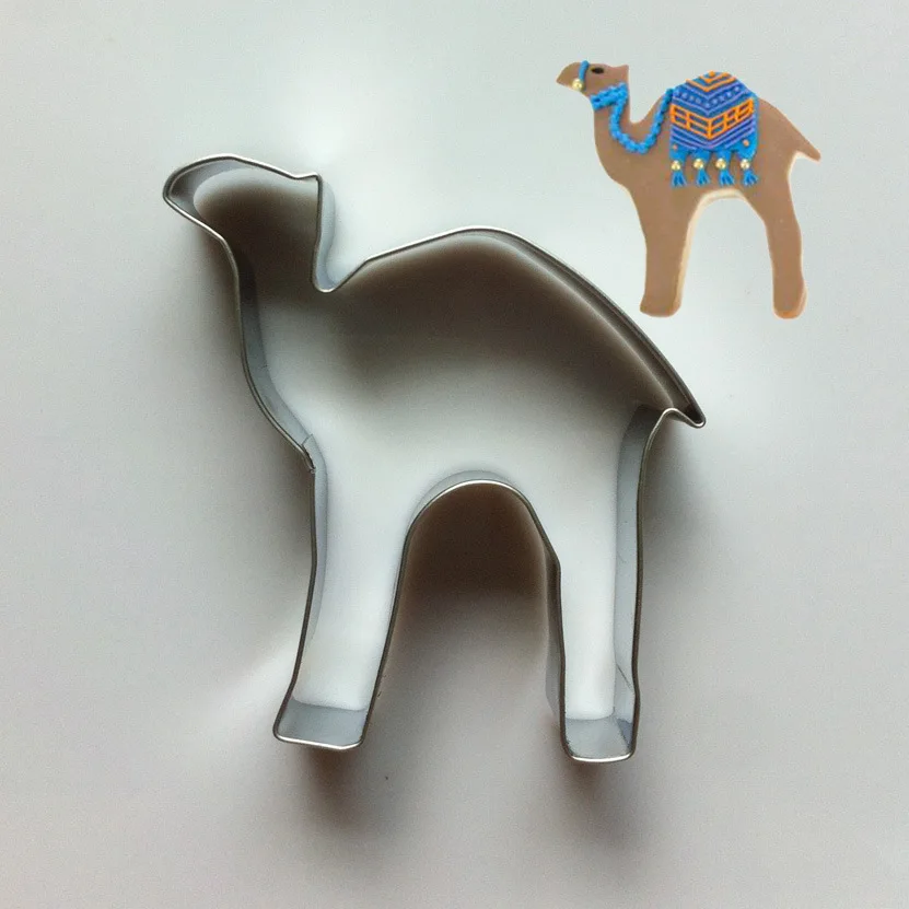 

1pcs camel Metal Cookie Cutter animal Fondant Cake Decor sugar craft Pastry Biscuit stamp tool cupcake topper bread mold