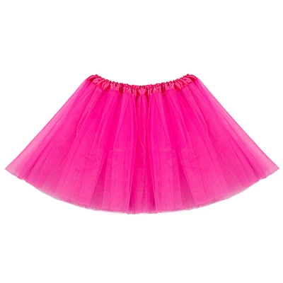 Fashion Sweet Girls Skirt Net Yarn Mini Tutu Skirt Dance Wear Princess Ball Gown Skirt 7 Colors - Цвет: Rose Red