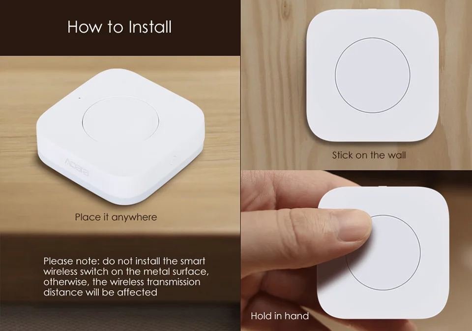 Беспроводной переключатель Xiaomi Aqara Zigbee система дистанционного управления Переключатель использование с Xiaomi Gateway Aqara Air Condictioner Partner