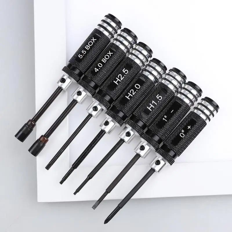 

Precision Hex Screwdriver Slotted Phillips Head Tool Set for RC Helicopter Drone Aircraft Model Repair Tools