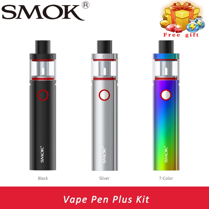 

Original SMOK Vape Pen Plus Starter Kit with 3000mAh Built-in Battery & 4ml Tank Atomizer with 0.25ohm coil VS Smok Procolor kit