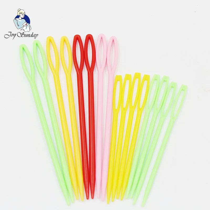 

1Set(16PCs) Mixed Plastic Knitting Needles Seam Sewing Tool Needlework Needle Arts & Crafts DIY 7cm 9cm Mixed,random color