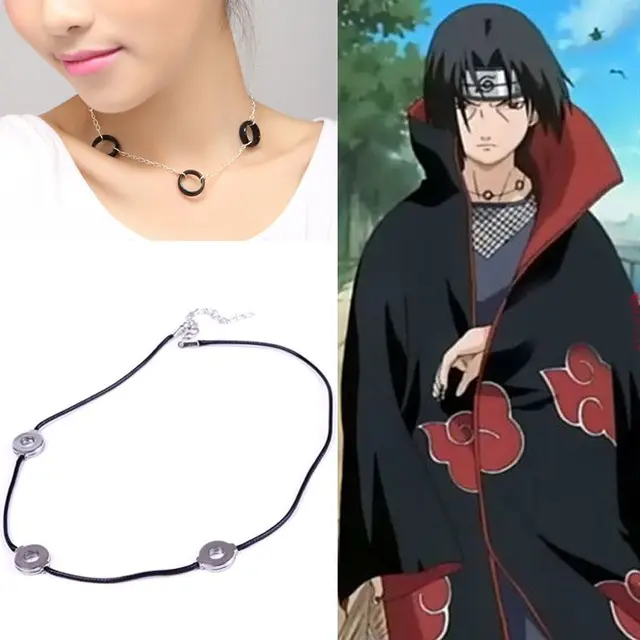 Itachi Necklace Cosplay 3 Loops Naruto Akatsuki Uchiha Necklaces