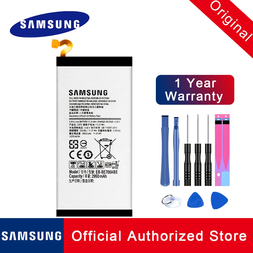 

100% Original Replacement Battery EB-BE700ABE For Samsung Galaxy E7 E7000 E700F 2950mAh High Capacity Phone Batteria +Free Tools