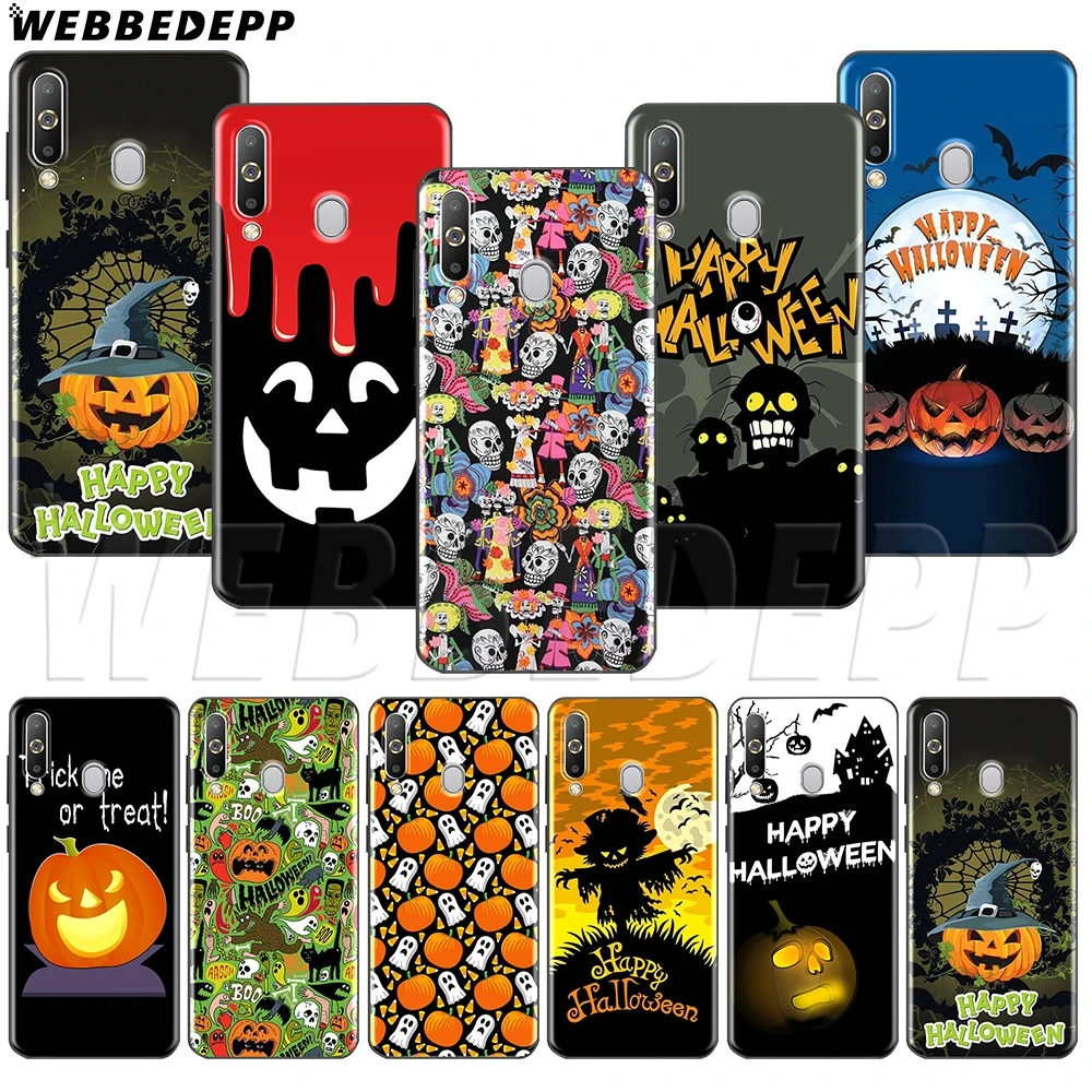 

WEBBEDEPP Happy Halloween scary TPU Soft Case for Samsung Note 10 Plus A10S A20S A30S A40S A50S A60 A70 M10 M20 M30
