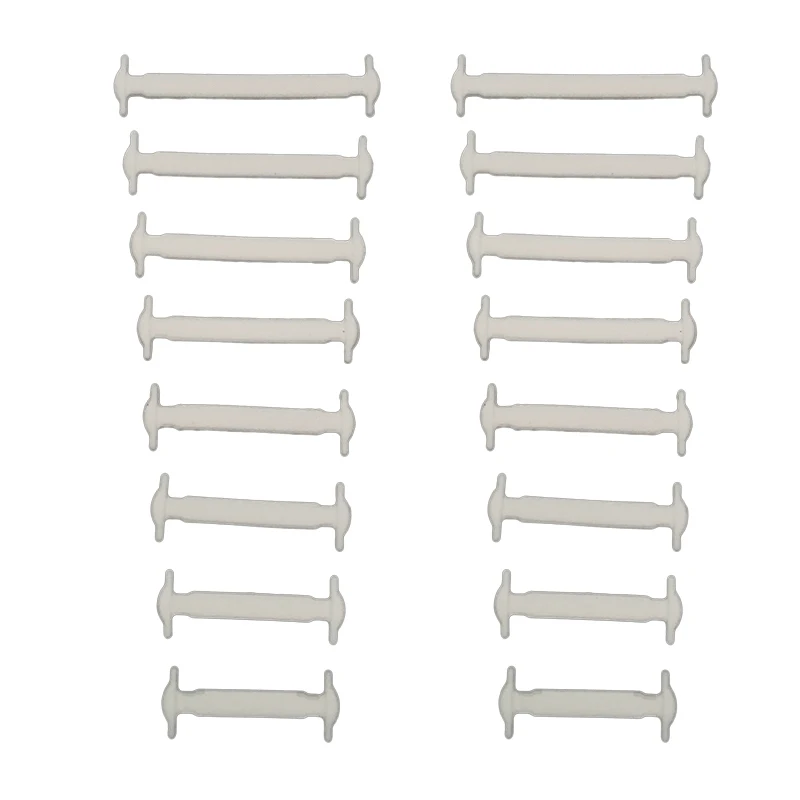 New T-type Creative Design Unisex Women Men Athletic Running No Tie Shoelaces Elastic Silicone Shoe Lace All Sneakers 16pcsset (6)