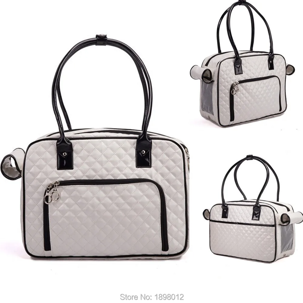 

Carriers For Cats White Leather Dog Travel Carrier Puppy Bag Pet Sling Tote Handbags Shoulder Bags For Small Dogs Chihuahua
