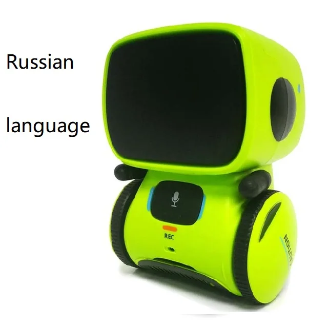 Russian green Игрушка на русском языке, милый робот, голосовое управление, танцевальный поет, повторяющийся рекордер, сенсорное управление, Интеллектуальный робот, подарок для детей - Цвет: Russian green