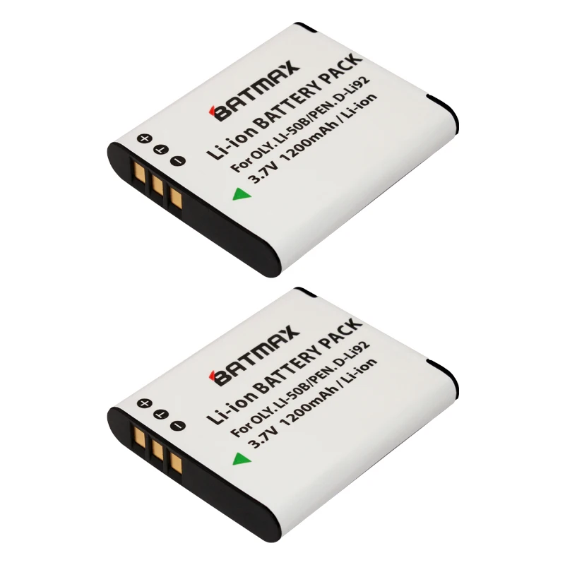 Online 2 stücke LI 50B Hohe Kapazität Ersatz Batteries1200mAh + Dual USB Ladegerät für Wählen Olympus Stylus Tough Digitalkameras