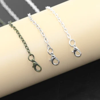 

ZHUBI 5PCS Stainless Steel Link Chain Necklace 60CM Gold/Silver With Lobster Clasps For Women DIY Making Charms Jewelry Pendants