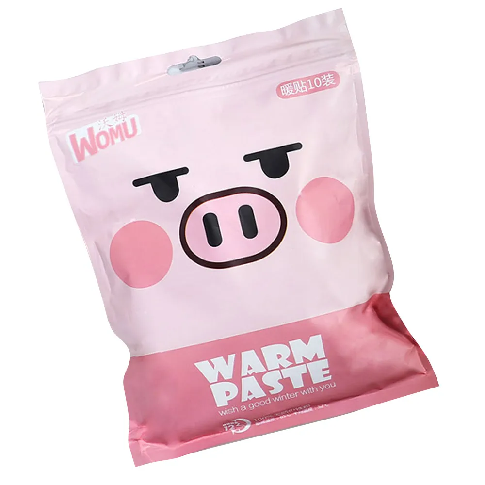 

Lasting Heat Patch Cute Pig Winter Convenient Body Warmer Sticker Workers 10 Pieces / Pack Creative Hot Paste Drop Shipping