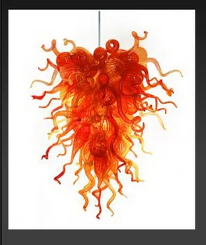 Buy Chihuly Style Red Murano Glass Hanging LED Customized Pendant Lamps For Living Room Decor