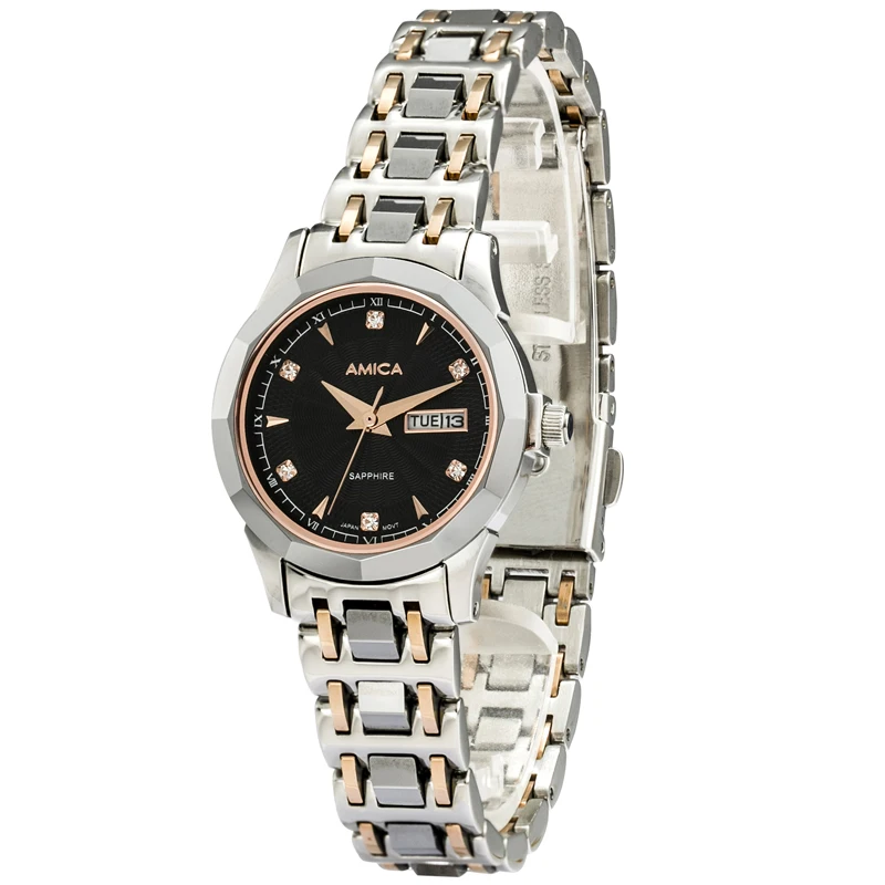 AMICA 2018 Scratch-resistant Luxury Brand Fashion Tungsten Steel Watch Band Sapphire Crystal Women Quartz Wrist Watch A18 AMICA 2018 Scratch-resistant Luxury Brand Fashion Tungsten Steel Watch Band Sapphire Crystal Women Quartz Wrist Watch A18