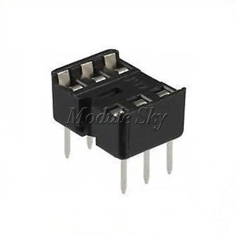 100 pcs IC Socket Adaptor PCB Solder Type DIP Socket 6p 6-pin 6 pin DIY New