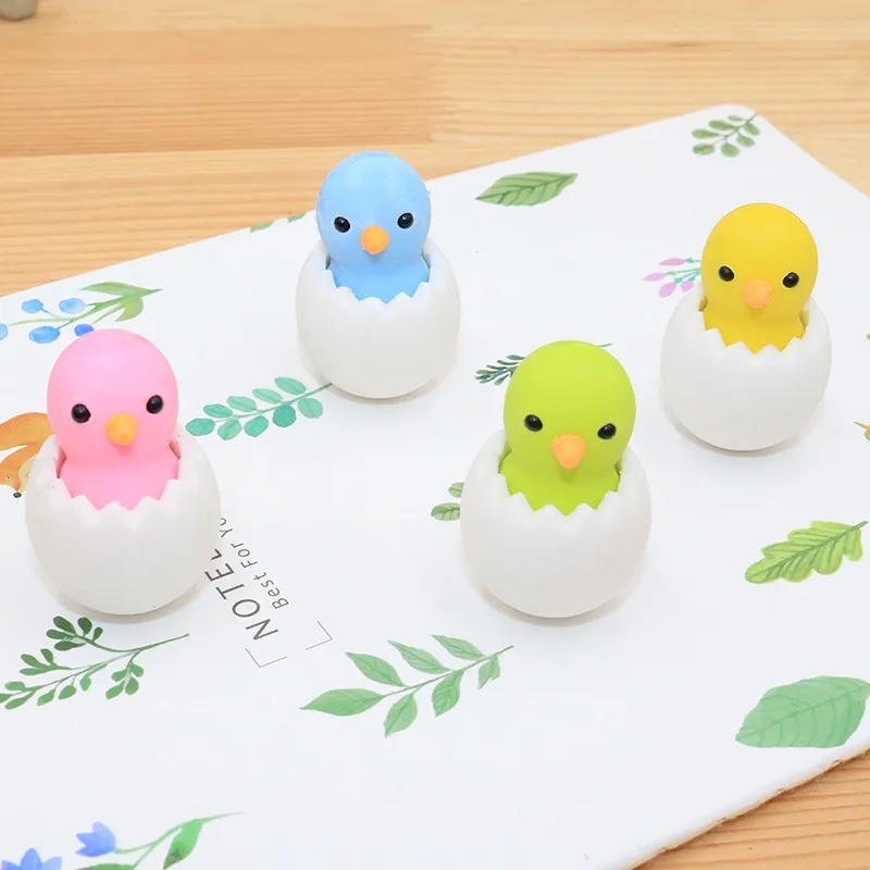 2 шт./лот милые животные яйцо в виде ракушки курица Резиновая Ластик Kawaii