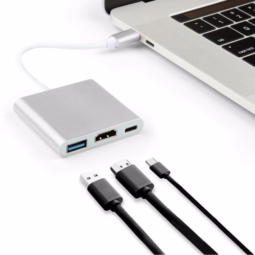 Новые 3 в 1 Тип C 4K HD HDMI USB 0 концентратор внешний Мощность высокой Скорость 2 Порты и