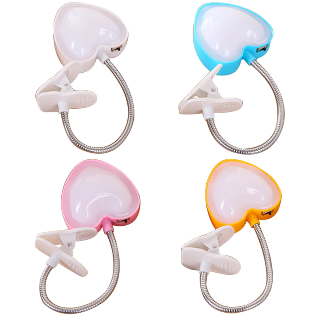 High quality Small Clip on LED Night Light Love Reading Lamp Mini Eye