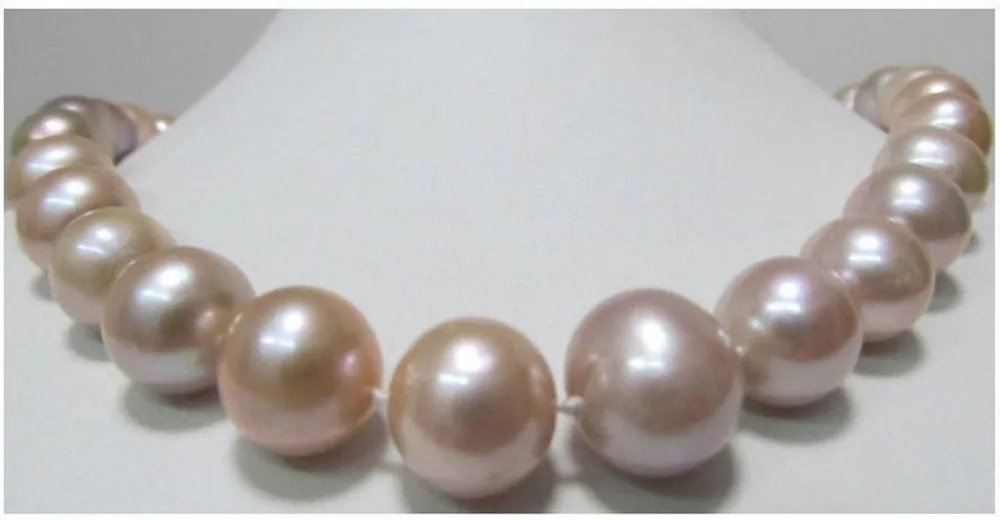 

9-10MM SOUTH SEA NATURAL PINK PURPLE PEARL NECKLACE 18"@^18K GP style Fine jewe Noble Natural jade FREE SHIPPING