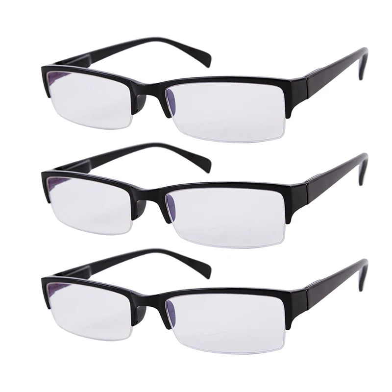 3x Half Rim Reading Glasses Everyday Use Readers Eyeglasses Brand