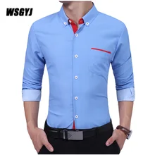 Мужская модная мужская рубашка Британская мода волна точка тонкий квадратный воротник с длинными рукавами рубашка плюс размер M-4XL 013