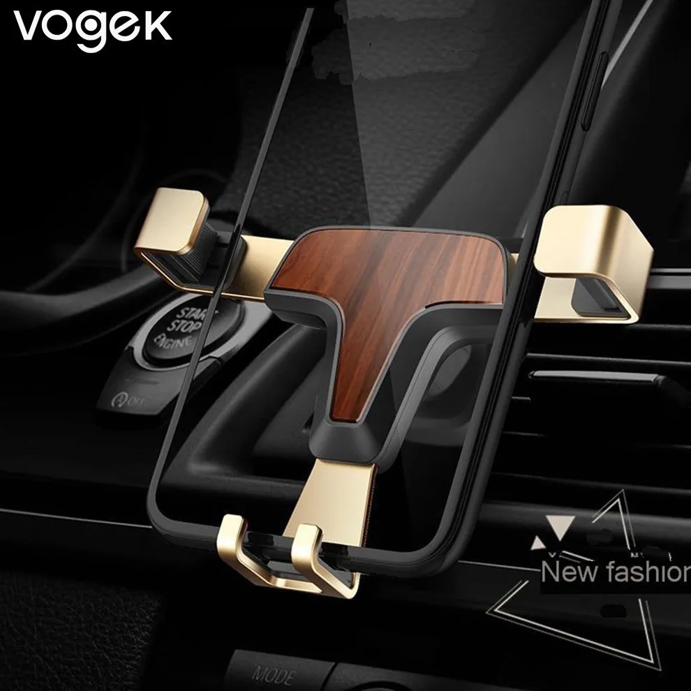 Vogek Gravity Car Phone Holder for Air Vent Mount Stand iPhone Samsung Wood Cell Mobile | Мобильные телефоны и аксессуары