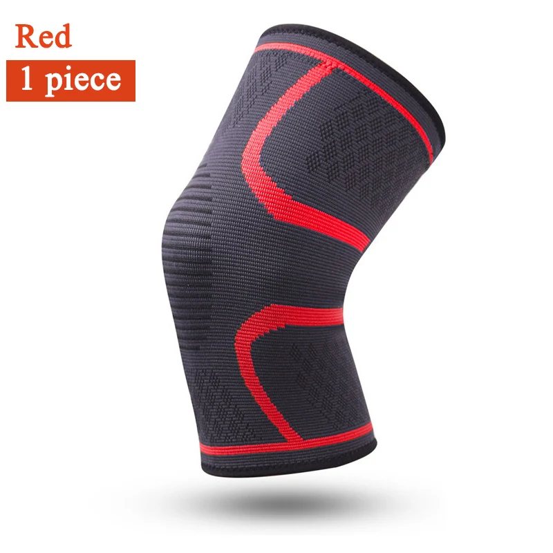 Red Спортивные наколенники для взрослых, защитные, защитные, для бега, велоспорта, эластичные нейлоновые бинты, наколенники, наколенники, налокотники, подтяжки - Цвет: Red