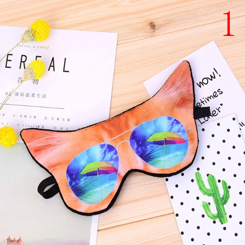 Cute 3D Animal Printing Sleeping Eye Mask Blindfold Relax Sleep Travel Covers Fashion Eye-shade Sleeping Tools Eyepatch