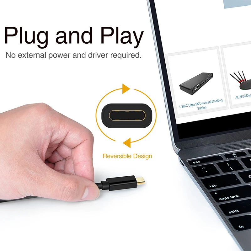 Кабель USB C для VGA 1080P черный Тип ноутбука UHD внешний видеопроектор 1 8 м N110|Кабели VGA|