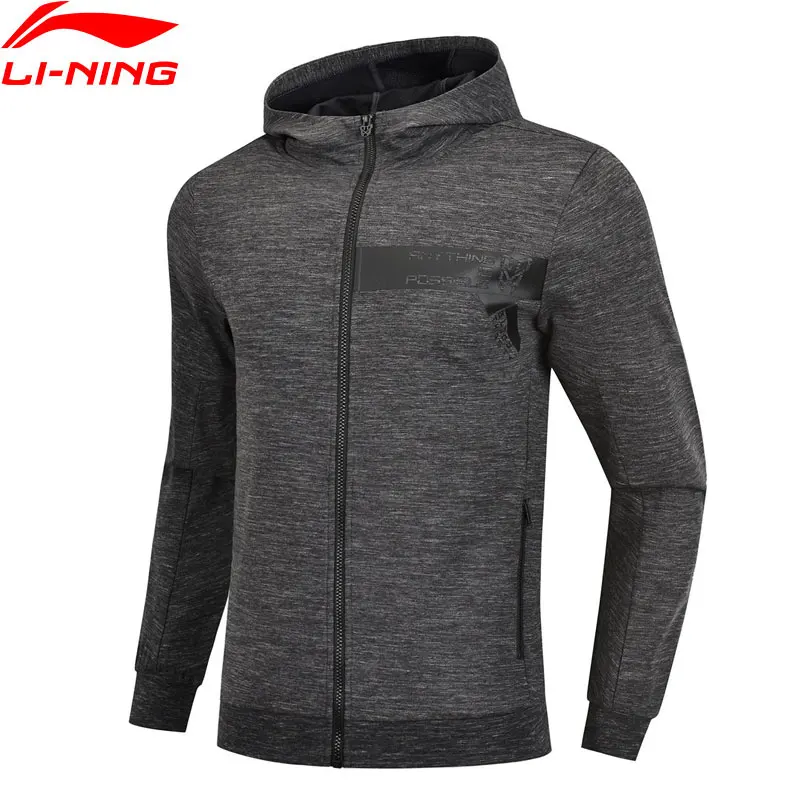 

Li-Ning Men Basketball Series Hoodie 74%Cotton 26%Polyester Regular Fit Zipper LiNing Sports Hooded Jackets AWDP123 CJFM19
