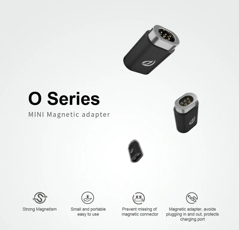 WSKEN Magnetic Micro USB Connector Plug  to Type C cable Adapter (1)