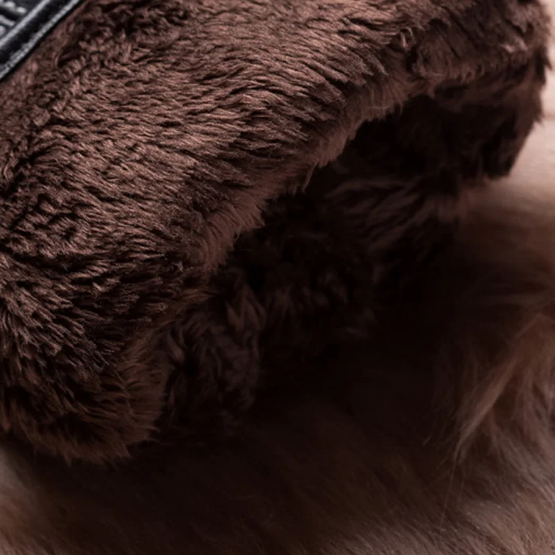 Овчина перчатки мужские Осень Зима утолщаются согреться мужские перчатки из натуральной кожи пять пальцев руки назад шерстяная ткань ST6107