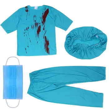 

Halloween Party Bloody Doctor Costume Role Play Horror Outfits Performance Masquerade Creepy Cosplay Clothes Costumes