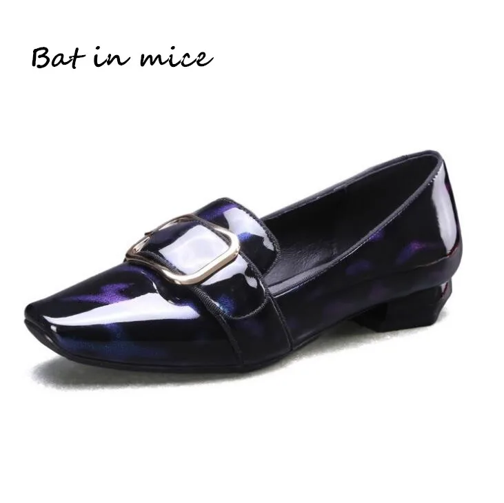 High quality casual Women shoes New Fashion leather woman cozy Slip-On Square Toe flats Office Career shoes womens Mujer W074 Women's Shoes