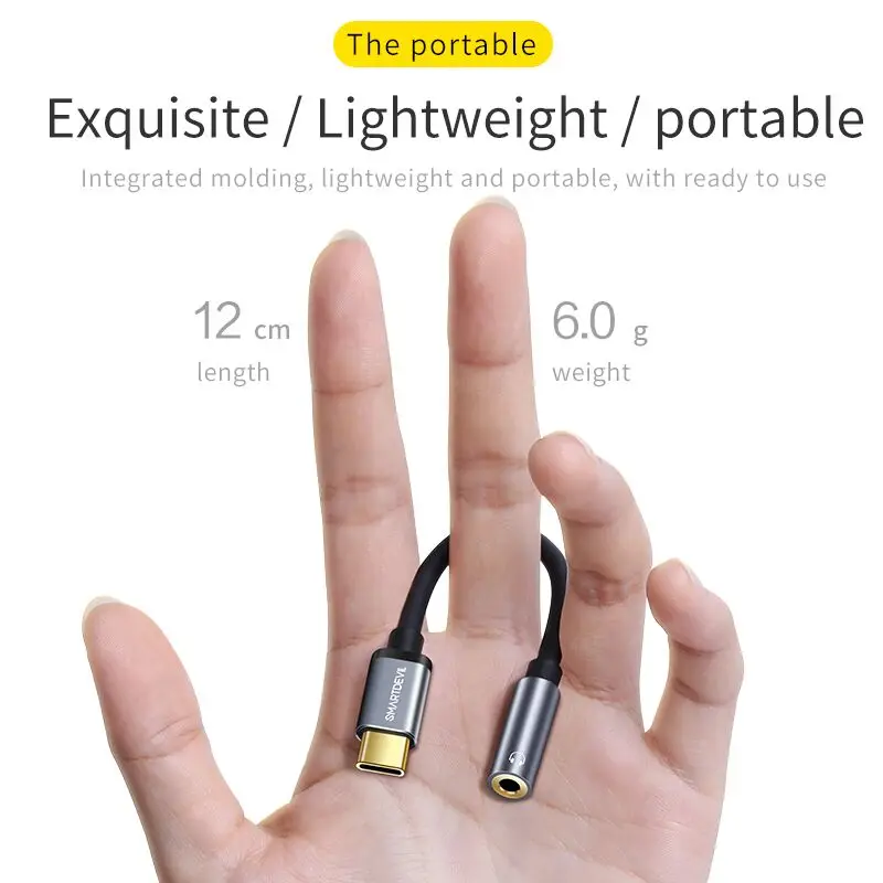 Кабель для наушников SmartDevil TypeC с разъемом 3 5 Jack Huawei P20 pro адаптер USB C на AUX мм Xiaomi Mi 6 8