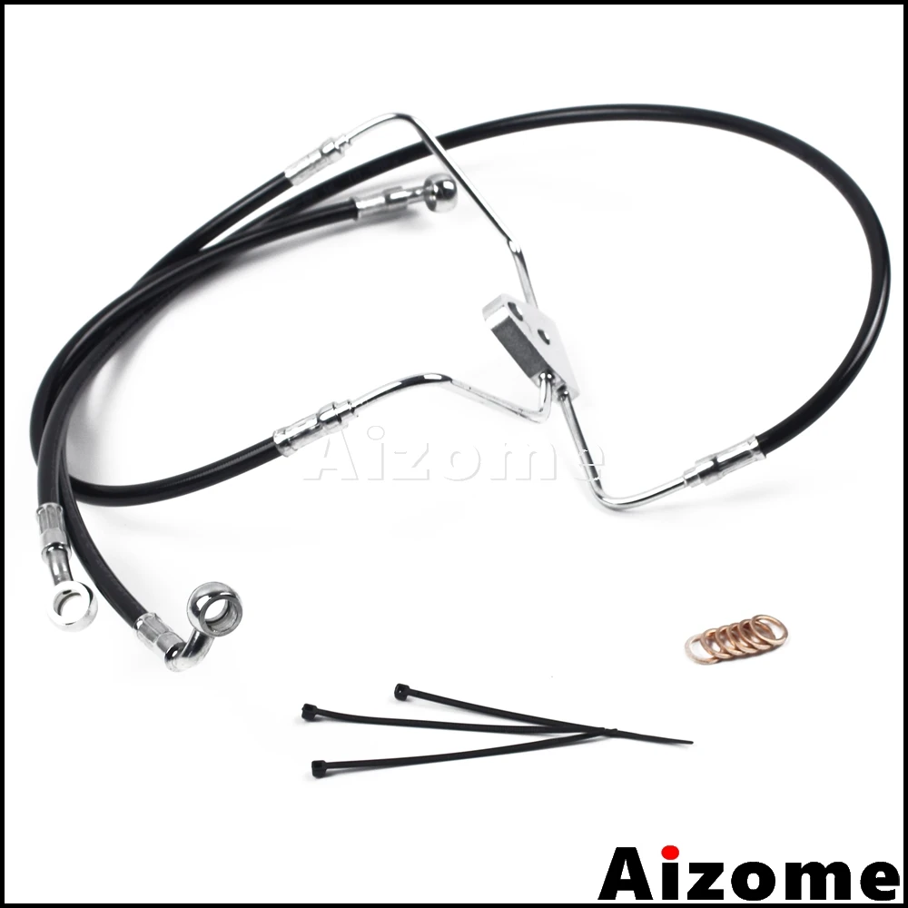 Motorcycle Front +6" Stainless Brake Line Kit For 2008 2013 Harley