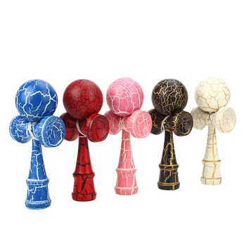 

60mm Wooden Kendama Ball Skill Toy Matte Hand-Eye Coordination Lightning Colourful Attractive Rod and Ball Kids Toys Ball