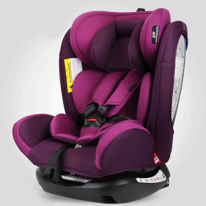 ISOfix интерфейс детское автомобильное безопасное кресло-трансформер детское автомобильное сиденье-бустер Регулируемая укладка сидя пятиточечный ремень безопасности CCC - Цвет: purple