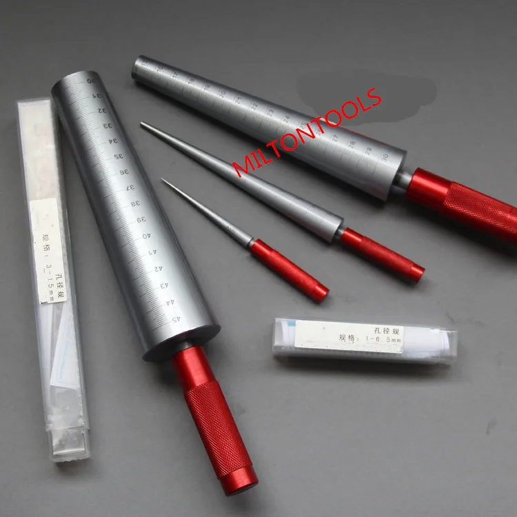 

1-6.5mm 3-15mm 15-30mm 30-45mm Conical Feeler Gauge Taper Cone Cylinder Gauge For Measuring Hole Size Diameter Taper Gauge tool