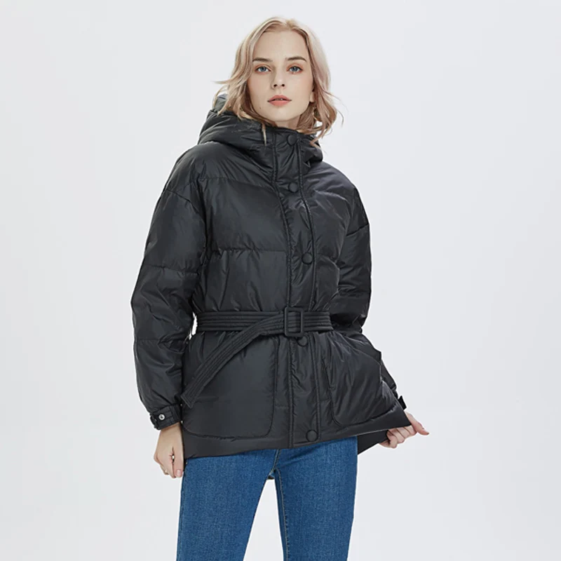 

Winter Coat Women 2019 Hooded Women Winter Jacket Short White Duck Down Jacket Womens Coat Female Loose Down Parka Outwear Coat