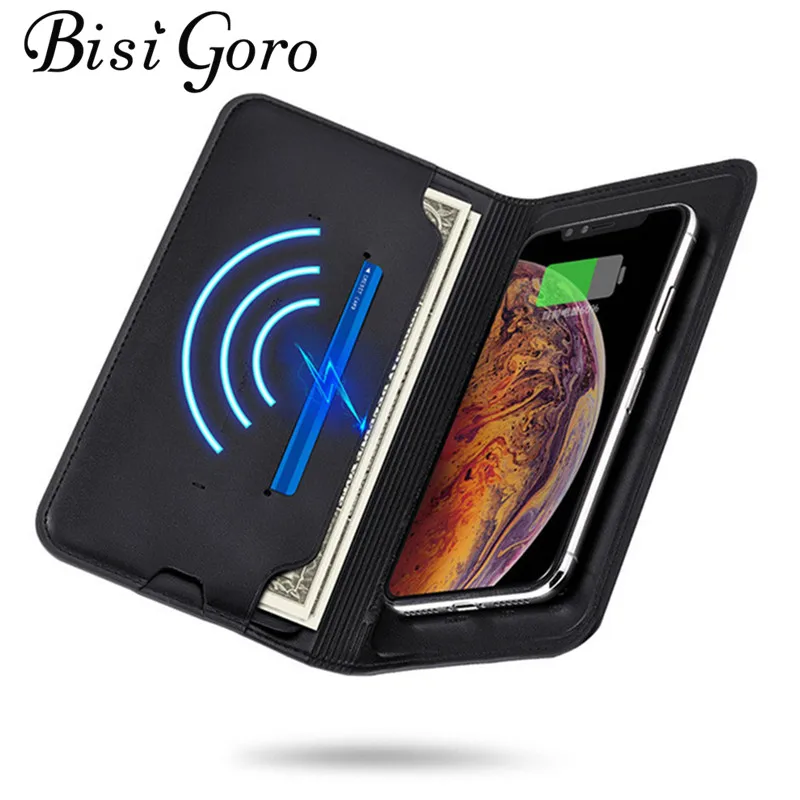 BISI GORO 2019 Мужской Женский Умный кошелек беспроводной зарядный адаптированный для
