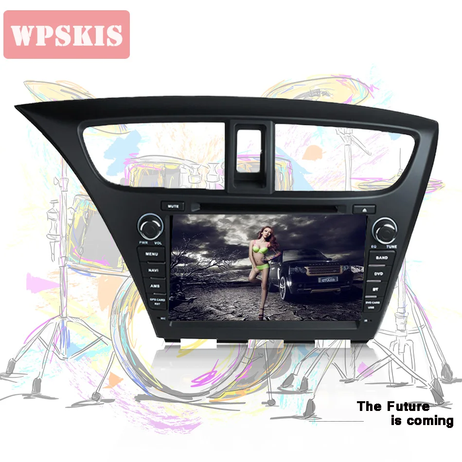 Discount 8" HD 1024*600 Octa Core Android 8.1 Car DVD Radio GPS Navigation Player for Honda Civic Hatchback 2013 2014 2015 DVR Multimedia 4