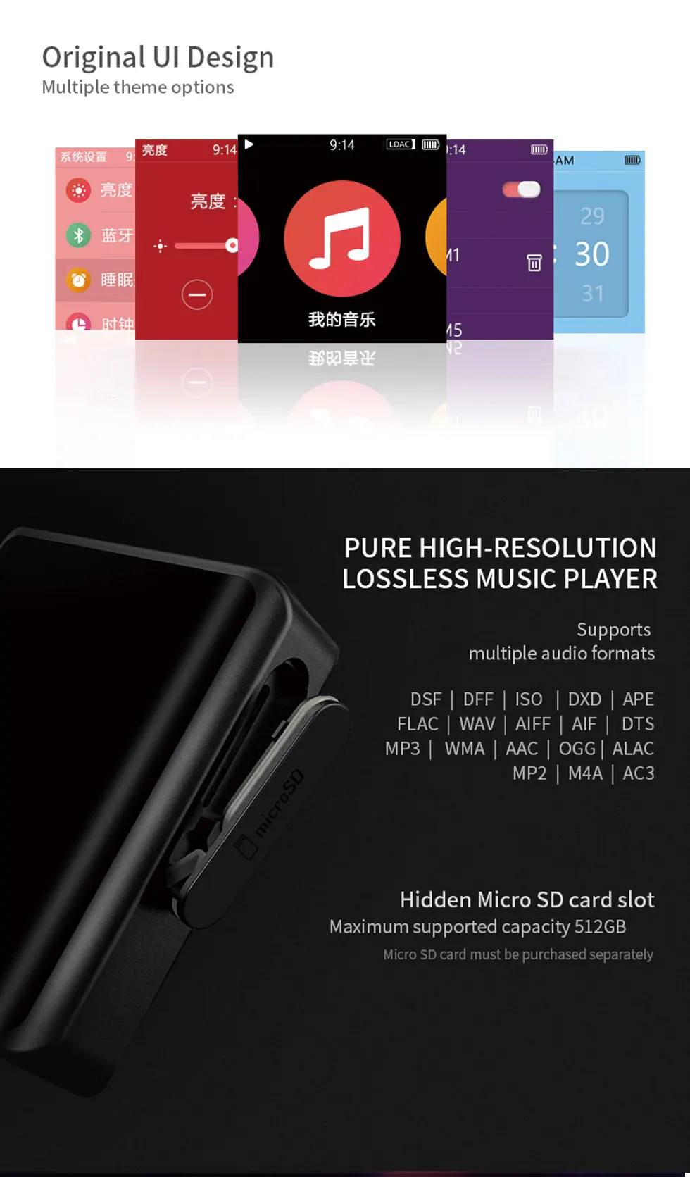 Новинка SHANLING M0 DSD High-Res музыкальный плеер Портативный hifi мини спортивный MP3 с aptX Bluetooth 4,1 Поддержка TF карты