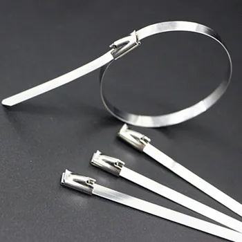 

100PCS/LOT W4.6mm*350MM 304 STAINLESS STEEL ZIP CABLE TIES LOCKING TIE WRAP
