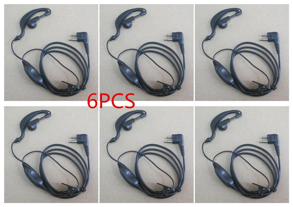 OPPXUN 6 шт. 2 Pin-код G наушник bluetooth гарнитура для Motorola GP2000, GP2100, GP300, GP308, GP68, GP88, GP88S GP300 GP3188 GP3688 радио