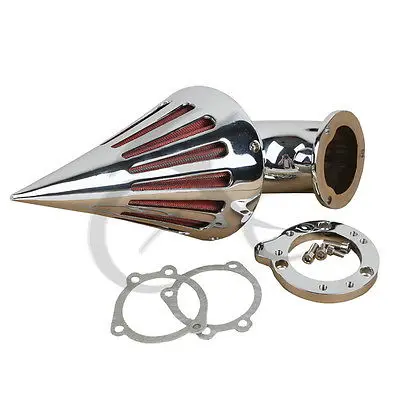

Motorcycle Spike Air Cleaner Intake Filter For Harley CV S&S Custom Sportster XL Chrome New