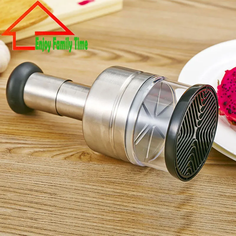 Free Shipping Stainless Steel Fruit Vegetable Sliced Tools Hand Press Vegetable Cutter Safe and Easy to Clean Vegetable Chopper