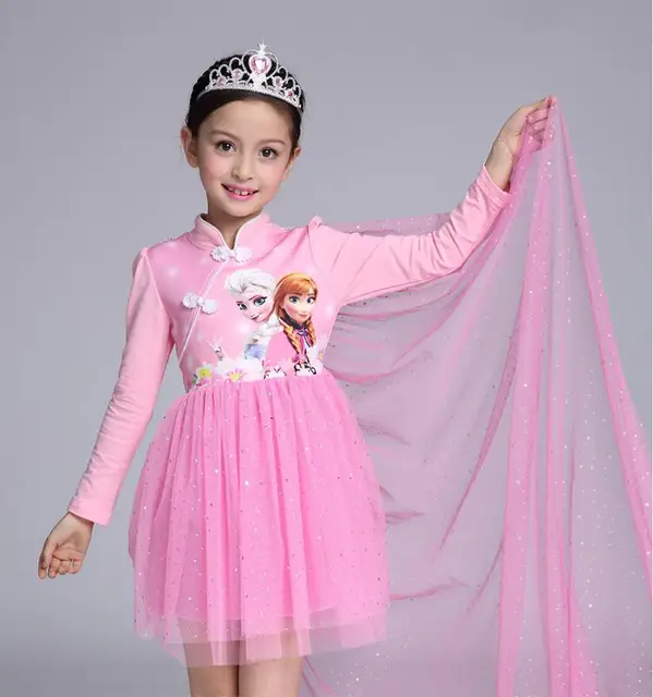 Disney Frozen Dress Disfraz Anna Elsa Princess Sofia Infantil Fever